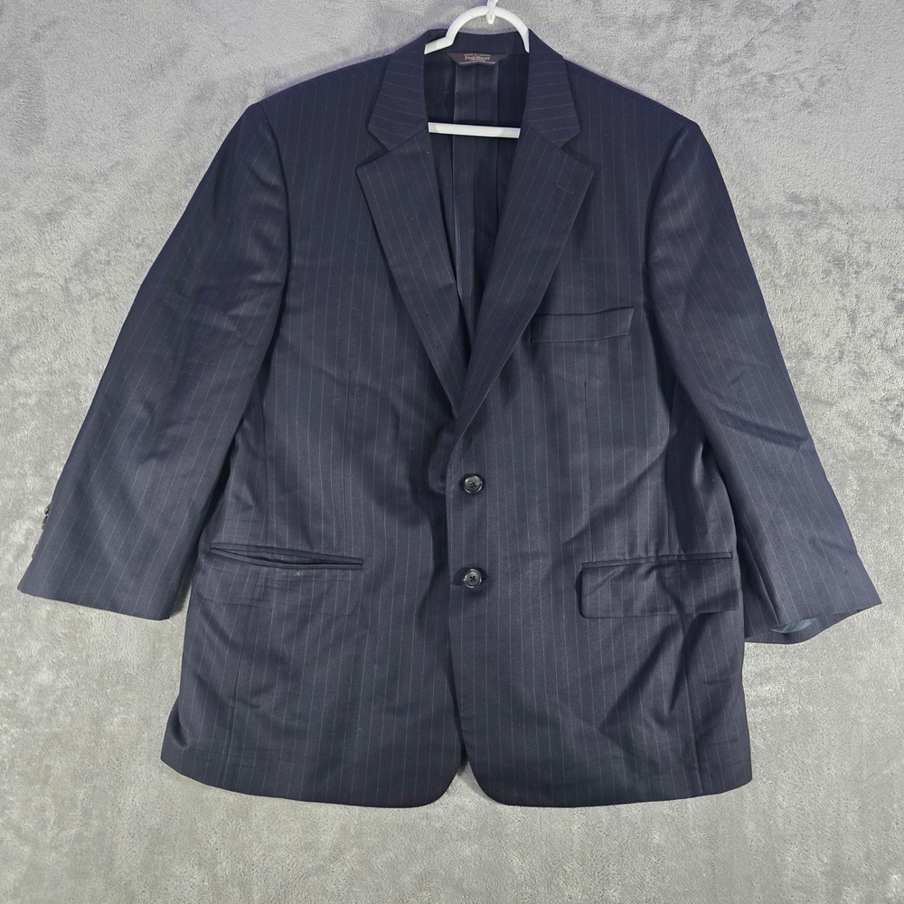 Paul Stuart Pinstripe Wool Blazer Business‎ Suit Jacket Coat 44 Short
